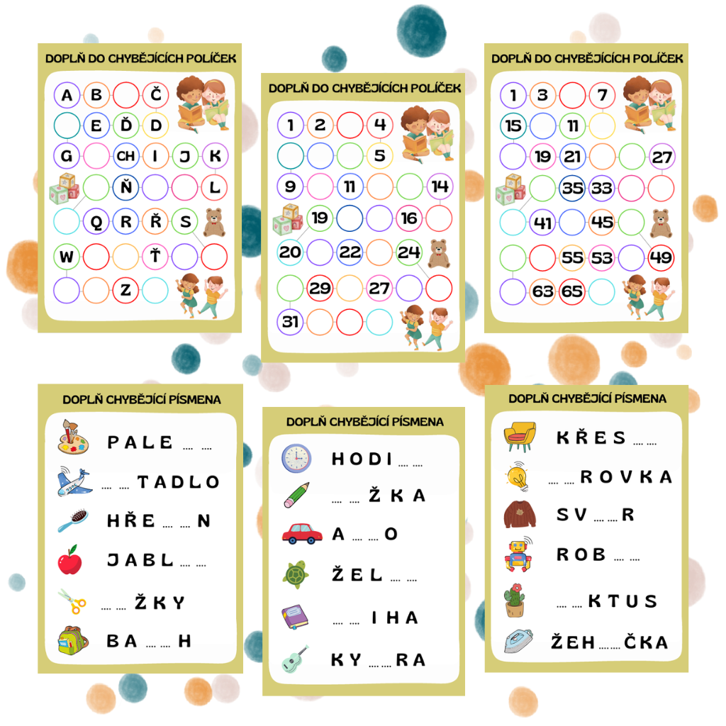 Doplň do chybějících políček